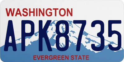 WA license plate APK8735