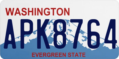 WA license plate APK8764