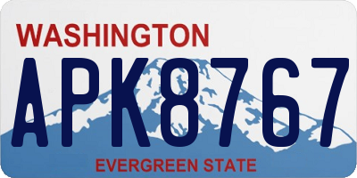 WA license plate APK8767