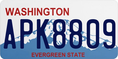 WA license plate APK8809