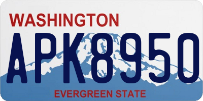 WA license plate APK8950