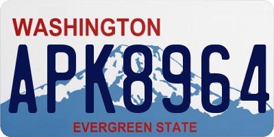 WA license plate APK8964