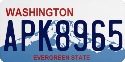 WA license plate APK8965