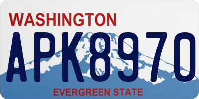 WA license plate APK8970
