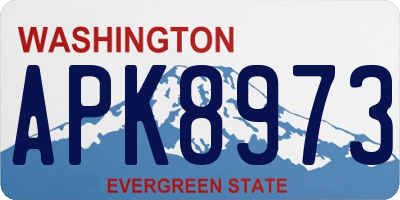 WA license plate APK8973
