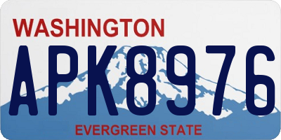 WA license plate APK8976