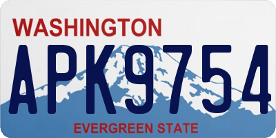 WA license plate APK9754