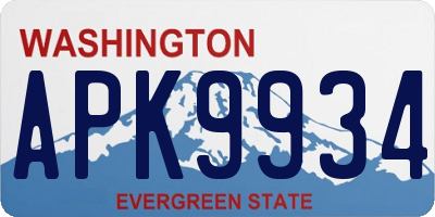 WA license plate APK9934