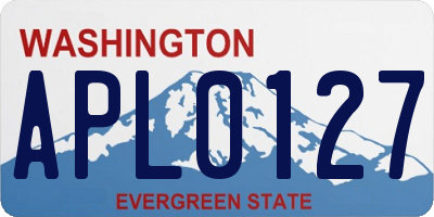 WA license plate APL0127