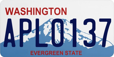 WA license plate APL0137