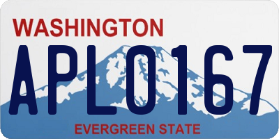 WA license plate APL0167