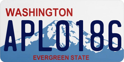 WA license plate APL0186