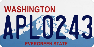 WA license plate APL0243