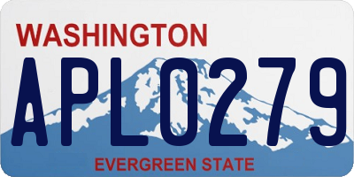 WA license plate APL0279