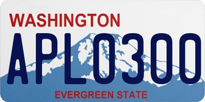 WA license plate APL0300
