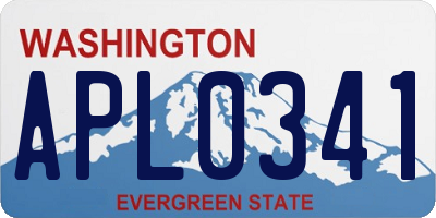 WA license plate APL0341