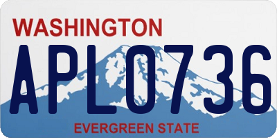 WA license plate APL0736