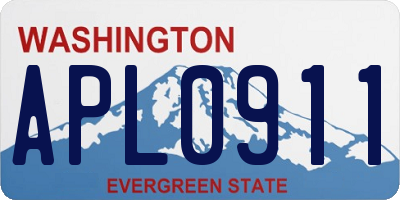 WA license plate APL0911