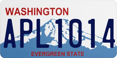 WA license plate APL1014