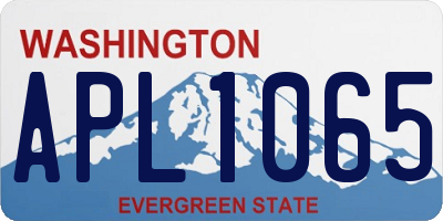 WA license plate APL1065