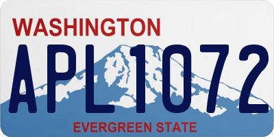 WA license plate APL1072