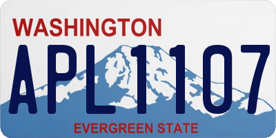 WA license plate APL1107