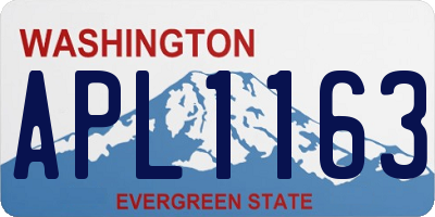 WA license plate APL1163