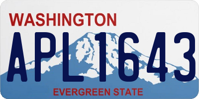 WA license plate APL1643