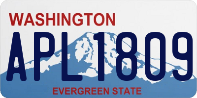 WA license plate APL1809