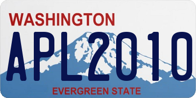 WA license plate APL2010