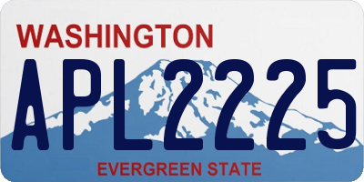 WA license plate APL2225