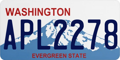 WA license plate APL2278