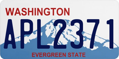 WA license plate APL2371