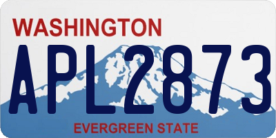 WA license plate APL2873