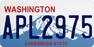 WA license plate APL2975