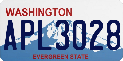 WA license plate APL3028