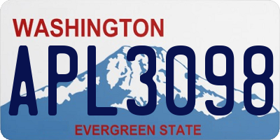 WA license plate APL3098