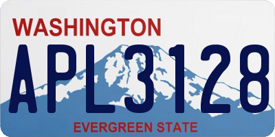 WA license plate APL3128
