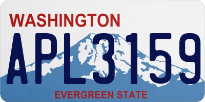 WA license plate APL3159