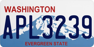 WA license plate APL3239