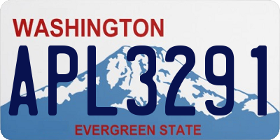 WA license plate APL3291