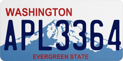 WA license plate APL3364
