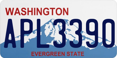 WA license plate APL3390