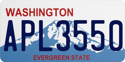 WA license plate APL3550