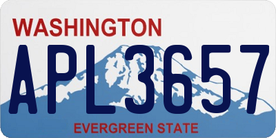 WA license plate APL3657