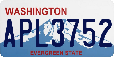 WA license plate APL3752