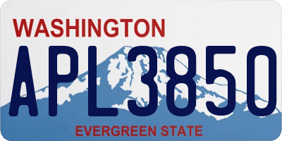 WA license plate APL3850