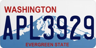WA license plate APL3929