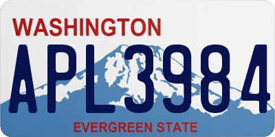 WA license plate APL3984