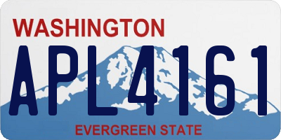 WA license plate APL4161